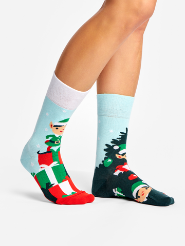 Výpredaj Veselé ponožky Elfovia a darčeky 